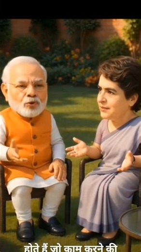 When Modi Meets Priyanka 😄 | AI Animated Story #ai #aicartoon aianimation #viral
