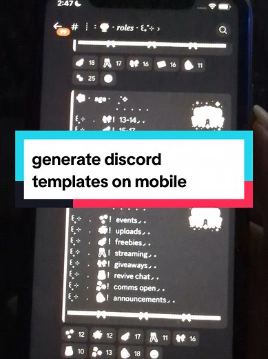 Replying to @just.ryoo2 How to generate discord server templates on mobile | quick tutorial for the class 💞 #discord
