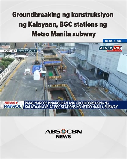 Groundbreaking ng konstruksiyon ng Kalayaan, BGC stations ng Metro Manila subway #NewsPatrol | ABS-CBN News