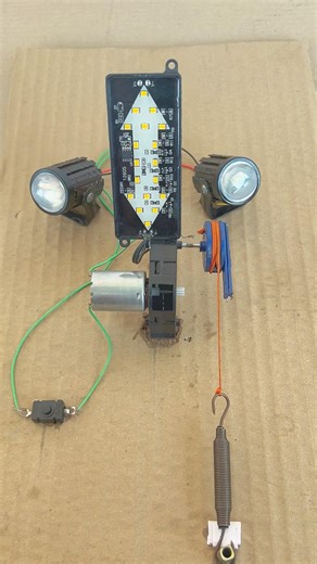 Powering fog light & panel light using custom generator