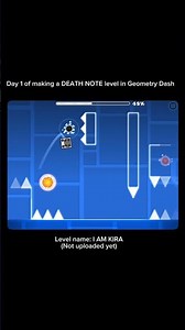 Day one of making a DEATH NOTE style level in Geometry Dash