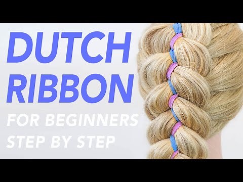 How To Dutch Ribbon Braid Step by Step For Beginners [CC] | EverydayHairInspiration