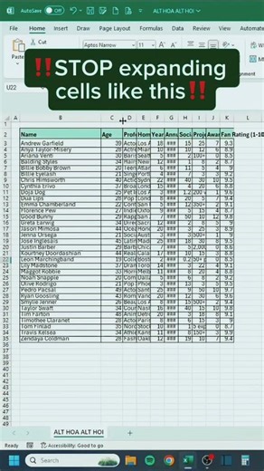 STOP Expanding Excel Cells Manually! 🛑 #Shorts