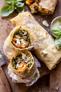 Fajita Chicken and Avocado Ranch Salad Wraps.