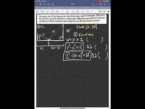 Calculus 1 (3.7) Optimization Application Techniques for Word Problems Involving Min & Max Part B