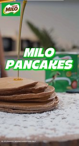 Make your Champ’s Breakfast fun with Chocolatey MILO Pancakes 🥞 💚 Ingredients - - ½ cup MILO - 2 tablespoons of sugar - 1 tablespoon of melted butter - ¼ cup water - 1 cup all-purpose flour - ½ teaspoon baking soda - 1 large egg - ½ cup fresh milk - Butter Because breakfast should be exciting 💚 | MILO Sri Lanka