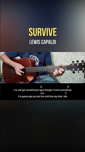 Survive - Lewis Capaldi | Easy Guitar Tutorial