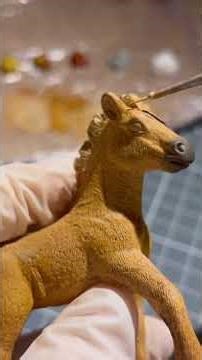 Painting Details and Hairing on Model Horse Custom! #schleich #modelhorse #modelhorsecustom #repaint