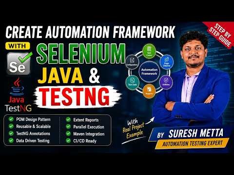 Learn Selenium Framework in One Video | Java + TestNG + Real-Time Project|Maven |Suresh Metta|
