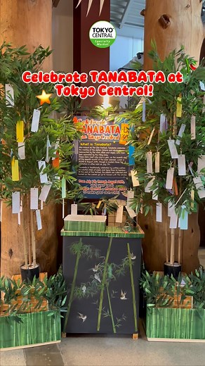 Celebrate Tanabata with Tokyo Central! 🌌🎋 Tanabata “七夕” is a traditional Japanese festival celebrated on July 7th. It commemorates the meeting of two star-crossed lovers, Orihime (the Weaver Princess) and Hikoboshi (the Cowherd), who are separated by the Milky Way and allowed to meet only once a year on this day. During the festival, people write their wishes on colorful “短冊” Tanzaku strips of paper and hang them on bamboo branches. ⭐️💫✨ From July 7th through August 29th, visit your local Tok