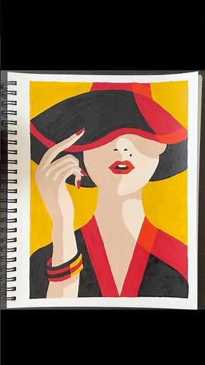 Abstract painting of a woman | Simple painting ideas