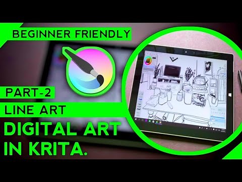 Krita Tutorial for Beginners Part-2 | How to Draw Line Art