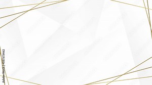 White and grey gradient background with gold lines animation for business or presentation