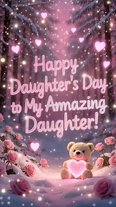 Happy Daughter’s Day to My Amazing Daughter! 💖🧸🌸❄️ #Amazing #daughter #love | Positivity Flow