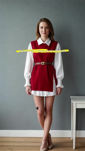 2024 Spring Autumn Long Sleeve Set White Shirt Sweater Vest Age Reducing Loose Knitted Vest Shirt Two-piece Set Women's Casual Fitted Tops with Colorblock Pattern ootd #flatteringtwopieceset #womenssweatshirtset #womens2piecesets #fashionablewomensclothing #2piecesetoutfit #longsleevetops #activewearset #womenoutfits #jumpsuitset #womenslingerieset #layeringoutfit #OOTD