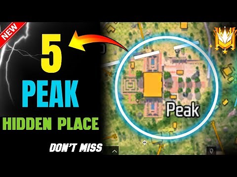 PEAK KE TOP 5 RANK PUSH HIDDEN PLACE 🤩 ✓ BR Rank Push Trik and tips in Solo || Part 1#freefire