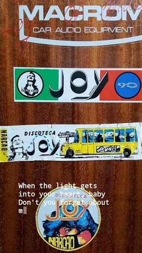 Ricordando le discoteche anni 90- vecchi adesivi Joy discoteca Narcao ( anni '90 ) Sardegna