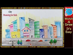 How to Draw a City with Colored Pencil