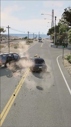 Realistic Highway Car Crashes #254