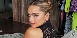 Addison Rae Rocks See-Through Lace Jumpsuit