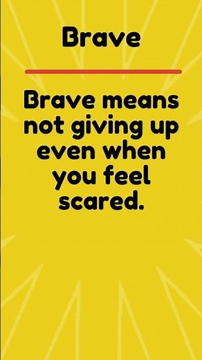 What Does Brave Mean? | Word Wonders for Kids