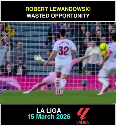 Fc Barcelona Vs Sevilla | Robert Lewandowski Wasted Opportunity, LaLiga, Barcelona, Barca #shorts