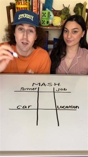 Nate & Casey Bush on Instagram: "Ever play this in school?💒🔮 #mash #coupleschallenge #familygames #twoplayergames #couple"