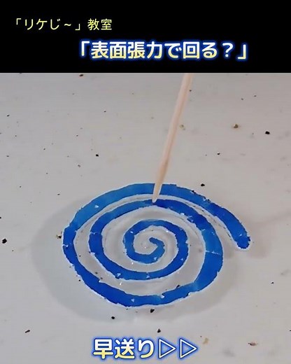表面張力で回る！でも理由は説明できますか？ #表面張力 #マランゴニ効果 #理科実験 #実験 #孫が可愛い #孫の教育