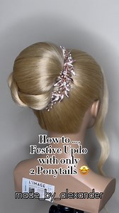 5.5K views · 55 reactions | How to .., Festive Updo with only 2 Ponytails Bridal Updo Romantic 殺 elegant hairstyle.” Updo quick & easy Bridal Updo Romantic & Elegant Easy & Simple Romantic Simple & Easy Hair Tutorial Romantic 殺 ✨WATCH ✨LEARN ✨SAFE #fashionstyle #hairstyling #longhairstyles #wedding #braidstyles #weddinginspiration #bridalstyle | MadeByAlexander | Facebook