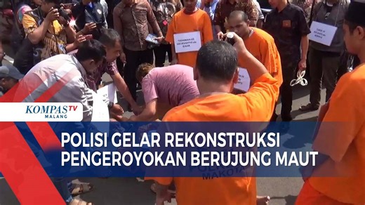 Rekonstruksi Kasus Pengeroyokan Berujung Maut di Malang