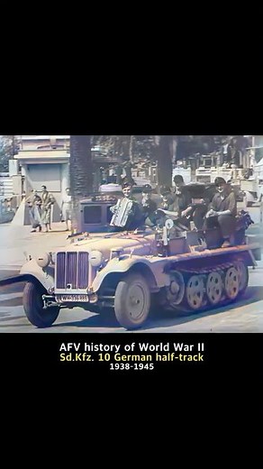 Sd.Kfz.10 Demag German Half-track saw widespread use in World War II #ww2 #militaryvehicles #history