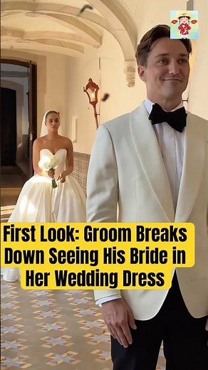 First Look: Groom Breaks Down Seeing His Bride in Her Wedding Dress #wedding