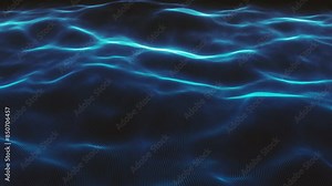 Abstract Digital Ocean Surface Background/ Animation of an abstract background with quiet digital ocean surface waving slowly