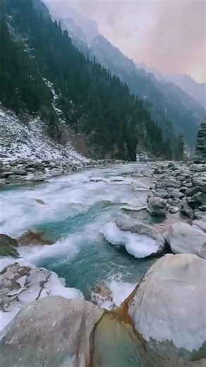 Winter Mountain River #adventuretime #naturetranquility