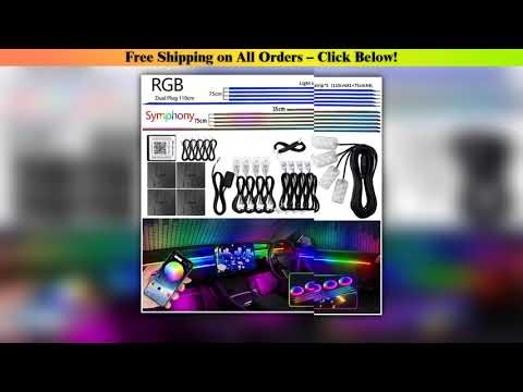 Universal Led Car Ambient Light RGB 64 213 Color Acrylic Strips Symphony Streamer Interior