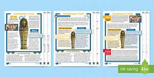 LKS2 Tutankhamun Reading Comprehension Activity