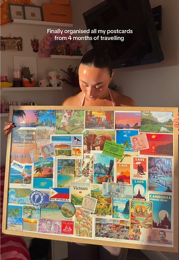 Organizing Travel Postcards