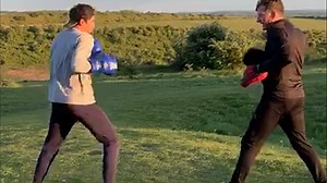 1.9K views · 34 reactions | CHAMPIONS' CHECKLIST - NO 1⃣5⃣ 壘 Sound on!  Pinewood Starr ABC's Royston Barney-Smith working up a sweat in lockdown on the bag and pads, with a family member  | England Boxing | Facebook