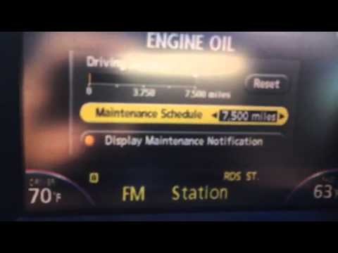 2004 Infiniti FX35 FX45 oil service reset tire pressure warning reset