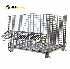 [Hot Item] 50X50 Warehouse Durable Stacking Welded Steel Wire Storage Basket