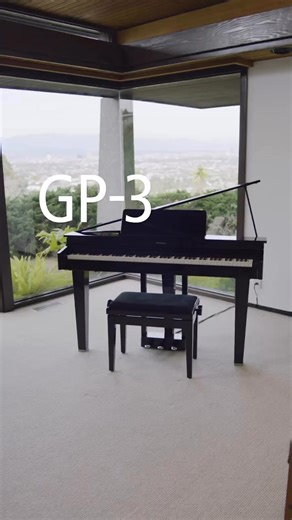 The GP-3 ultra-compact grand piano has the elevated appearance and sound of a grand with a size small enough to fit in most spaces - no designated room required. | Roland