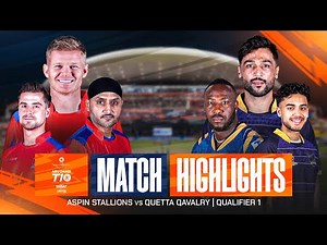 2025 Abu Dhabi T10 I Match 29 Highlights: Qualifier 1 Quetta Qavalry vs Aspin Stallions | Season 9