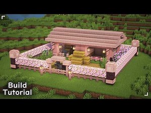 🌸 Cherry Blossom Horse Stables 🐴 | Minecraft Build Tutorial