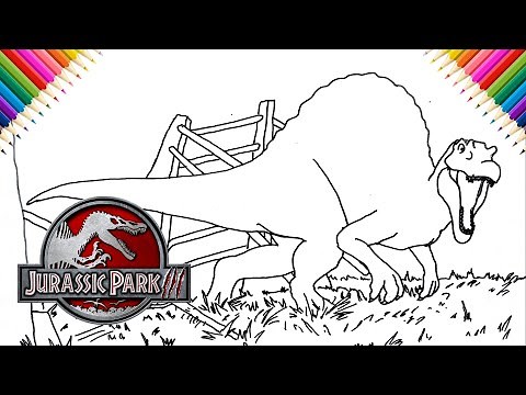 SPINOSAURUS Drawing - JURASSIC PARK | Drawing and Coloring