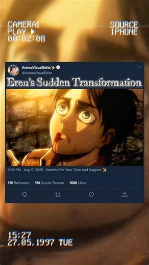 Eren's one hand transformation #aot #attackontitan #eren #levi #mikasa #animeshorts #animeedit