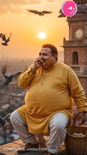 The momo king👑| Fat Man Eating Momos on Tower#comedyeffect #shortsfeed