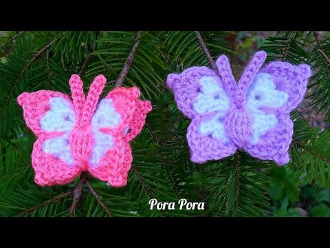 How To Crochet A Butterfly I Crochet Animal Applique