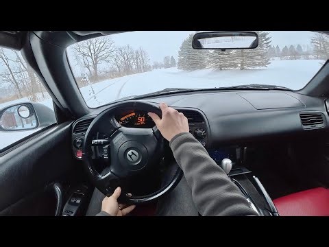 2001 Honda S2000 (AP1) - POV Winter Drive (Binaural Audio)