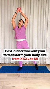 711K views · 12K reactions | Post-dinner workout plan to transform your body size from XXXL to M! #weightloss #homeworkout #fullbodyworkout #fitness #workout | Neha Fun and Fitness | Facebook