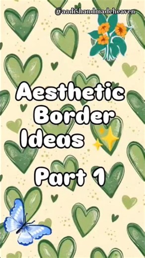 Beautiful and Aesthetic Border Designs 🦋🌻 #diy #art #craft #yt #aesthetic #ytshorts #viralshorts